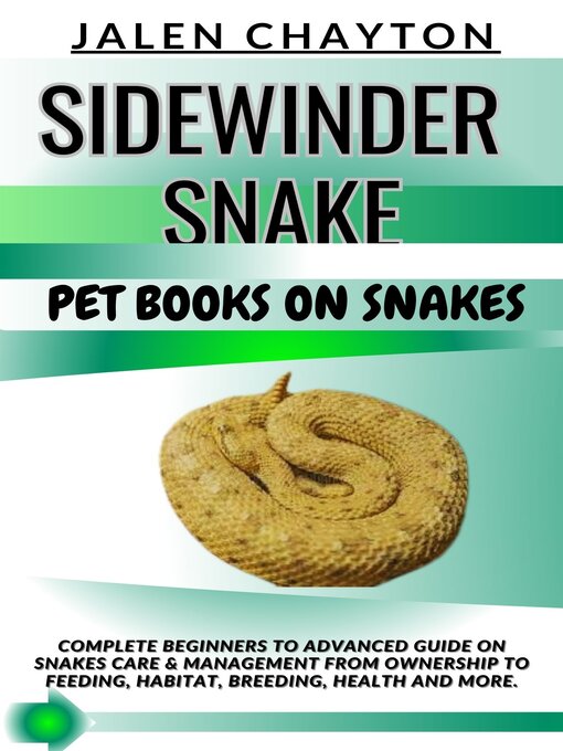 Cover image for SIDEWINDER SNAKE  PET BOOKS ON SNAKES